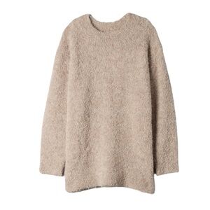 ARITZIA Wilfred Seissan Oversized Alpaca Wool Sweater Olive Beige XS